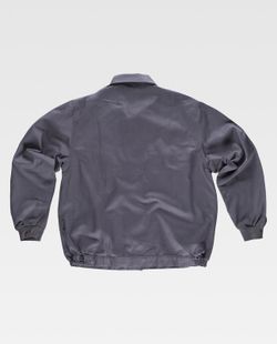 Jacke mit verstecktem Metallreißverschluss und zwei Brusttaschen mit Klappen aus 100% Baumwollgrau
