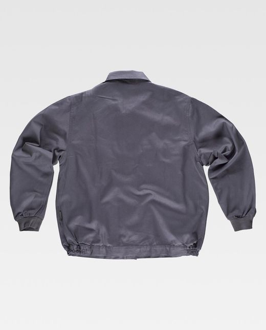 Jacke mit verstecktem Metallreißverschluss und zwei Brusttaschen mit Klappen aus 100% Baumwollgrau