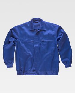 Jacke mit Nylonreißverschlüssen, elastischer Taille und zwei Azulina-Brusttaschen