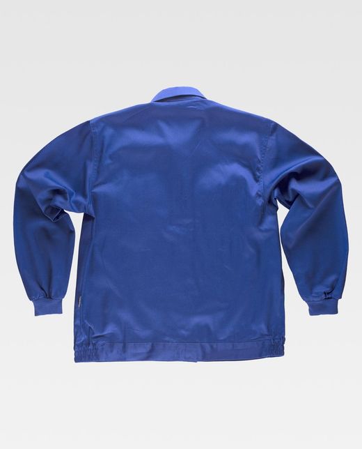Jacke mit Nylonreißverschlüssen, elastischer Taille und zwei Azulina-Brusttaschen
