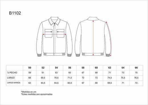 Jacke mit Nylonreißverschlüssen, elastischer Taille und zwei Azulina-Brusttaschen