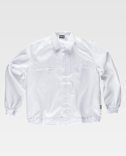 Cazadora con cremalleras de nylon Blanco