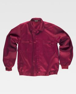 Jacke mit Nylonreißverschlüssen, elastischer Taille und zwei Granat-Brusttaschen