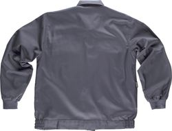 Jacke mit Nylonreißverschlüssen, elastischer Taille und zwei Brusttaschen Grau
