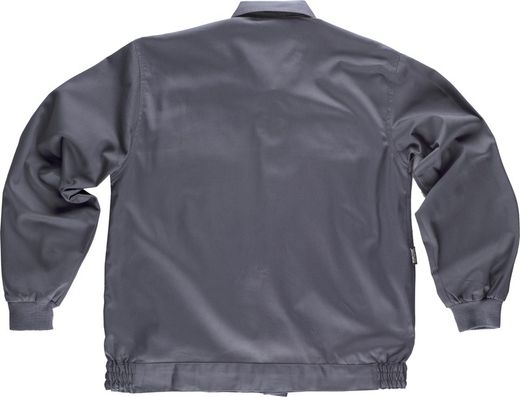 Jacke mit Nylonreißverschlüssen, elastischer Taille und zwei Brusttaschen Grau
