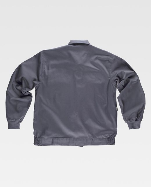 Jacke mit Nylonreißverschlüssen, elastischer Taille und zwei Brusttaschen Grau