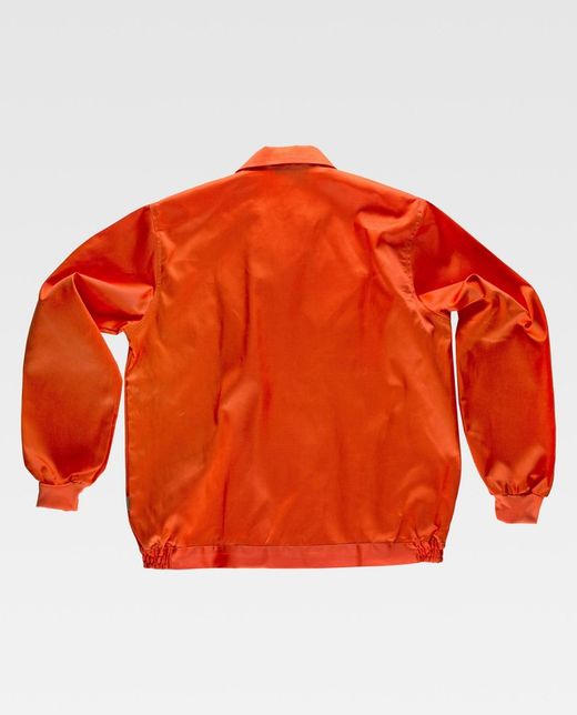 Jacke mit Nylonreißverschlüssen, elastischer Taille und zwei Brusttaschen Orange