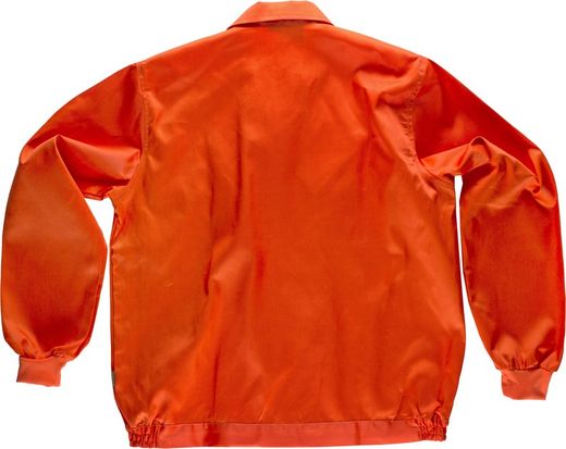 Jacke mit Nylonreißverschlüssen, elastischer Taille und zwei Brusttaschen Orange