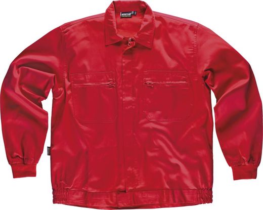Veste avec fermetures à glissière en nylon, taille élastique et deux sacs de poitrine Rouge