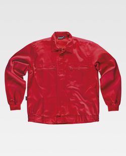 Cazadora con cremalleras de nylon Rojo