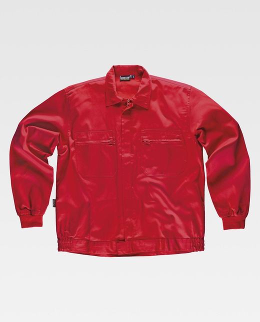 Cazadora con cremalleras de nylon Rojo