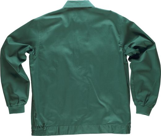 Jacke mit Nylonreißverschlüssen, elastischer Taille und zwei Brusttaschen Grün