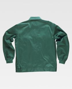 Jacke mit Nylonreißverschlüssen, elastischer Taille und zwei Brusttaschen Grün