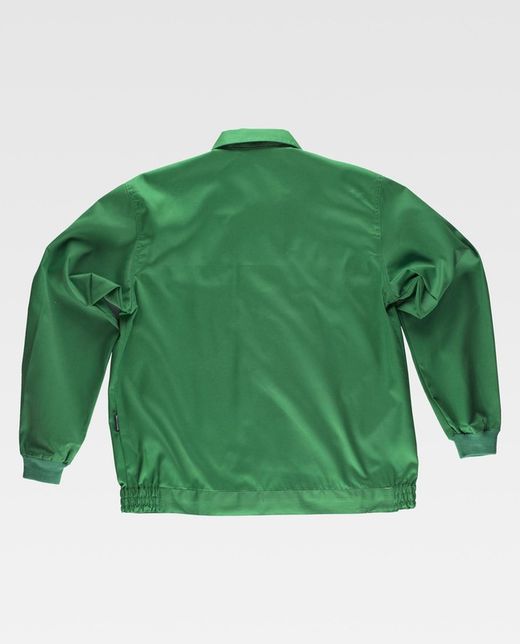 Jacke mit Nylonreißverschlüssen, elastischer Taille und zwei Brusttaschen Pistaziengrün