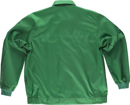 Jacke mit Nylonreißverschlüssen, elastischer Taille und zwei Brusttaschen Pistaziengrün