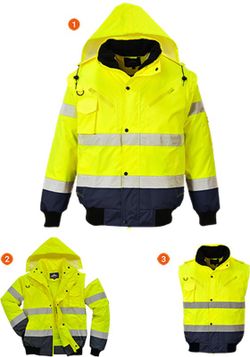 Hi-Vis 3-in-1 Contrast Bomber Jacket
