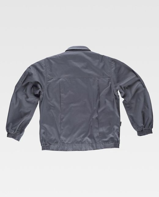 Reißverschlussjacke mit 2 dreifach genähten Brusttaschen Grau