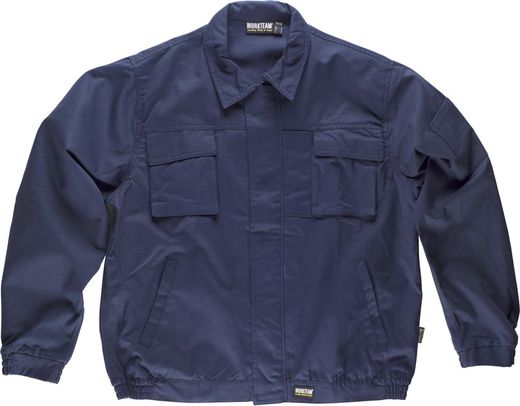 Veste zippée avec 2 poches poitrine à triple couture Marine