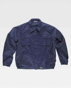 Reißverschlussjacke mit 2 dreifach genähten Brusttaschen Navy