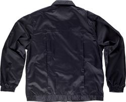Reißverschlussjacke mit 2 dreifach genähten Brusttaschen Schwarz