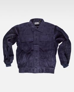Cordjacke mit Reißverschluss und 2 Brusttaschen Navy