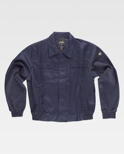 Feuerfeste Jacke, versteckter Reißverschluss 100% Baumwolle FIREWOOD CERTIFICATE EN11612 Navy