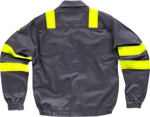 Cazadora ignífuga y antiestática Gris Amarillo