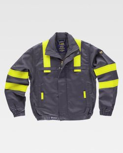 Cazadora ignífuga y antiestática Gris Amarillo