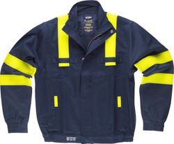 Cazadora ignífuga y antiestática Marino Amarillo