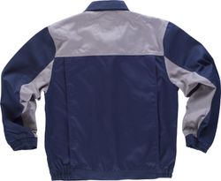 Jacket line 1 yoke and combined placket, nylon zippers and mobile phone bag on the chest Navy Gray