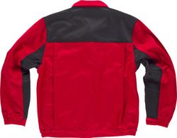 Jacket line 1 yoke and combined placket, nylon zippers and cellphone bag on the chest Red Black