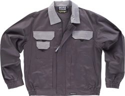 Cazadora linea 3 combinada, elástico en cintura Gris / Gris