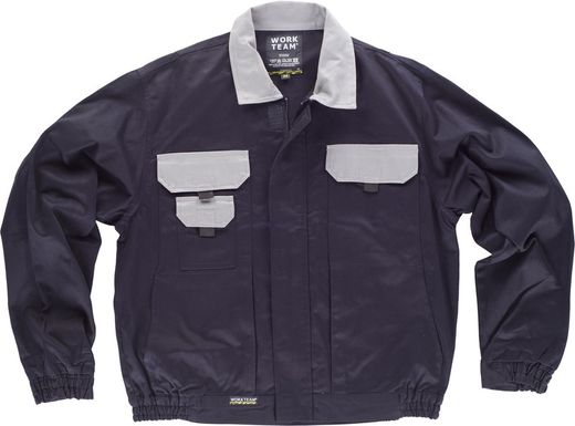Combined line 3 jacket, elastic waist and two chest bags Navy Gray