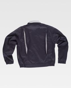 Kombinierte Jacke der Linie 3, elastische Taille und zwei Brusttaschen in Marinegrau