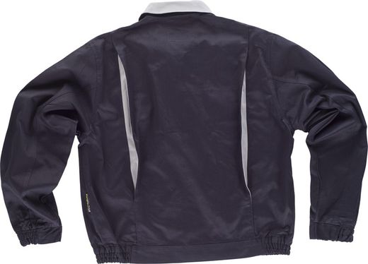 Kombinierte Jacke der Linie 3, elastische Taille und zwei Brusttaschen in Marinegrau