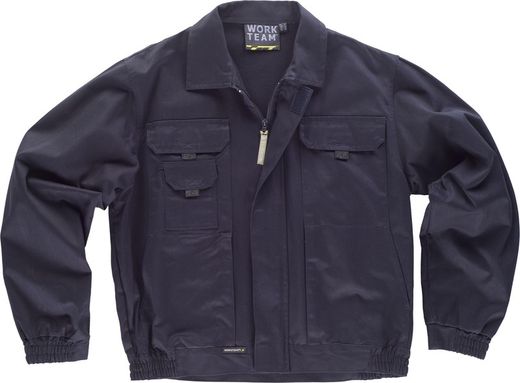 Veste 4 lignes avec taille élastique et deux poches poitrine bleu marine