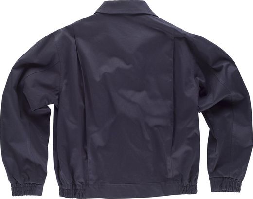 Giacca a 4 linee con elastico in vita e due borse sul petto blu scuro