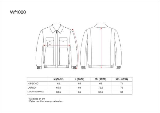 Giacca a 4 linee con elastico in vita e due borse sul petto blu scuro