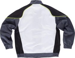 5-Linien-Kombijacke 3 Farben Reißverschluss aus geradem Nylon, reflektierende Paspelierung Weiß Schwarz Dunkelgrau