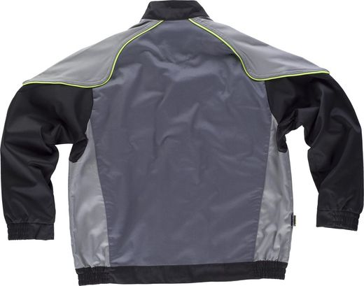 5-Linien-Kombijacke 3 Farben Reißverschluss aus geradem Nylon, reflektierende Paspelierung Dunkelgrau Hellgrau Schwarz