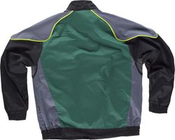 Jacket line 5 combi 3 colors Straight nylon zipper, reflective piping Green Dark Gray Black