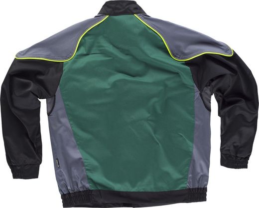 Jacket line 5 combi 3 colors Straight nylon zipper, reflective piping Green Dark Gray Black