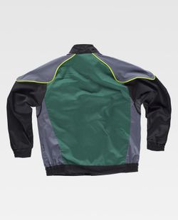 Jacket line 5 combi 3 colors Straight nylon zipper, reflective piping Green Dark Gray Black