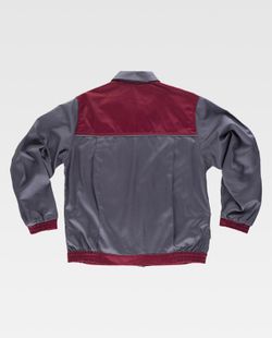 Jacket line 8 combined with zipper, reflective piping Maroon Gray