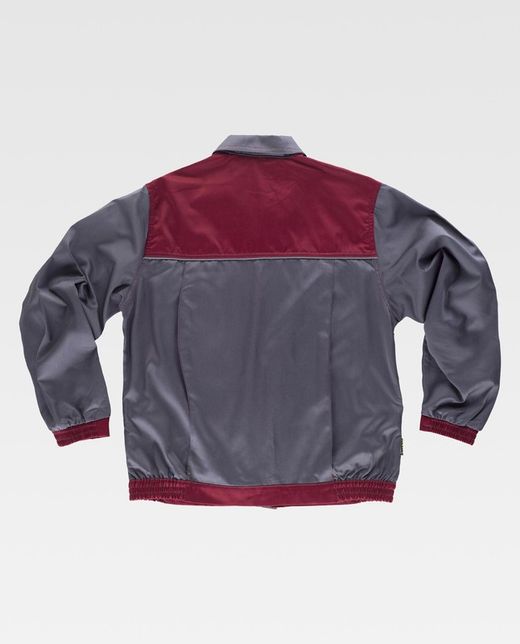 Jacket line 8 combined with zipper, reflective piping Maroon Gray