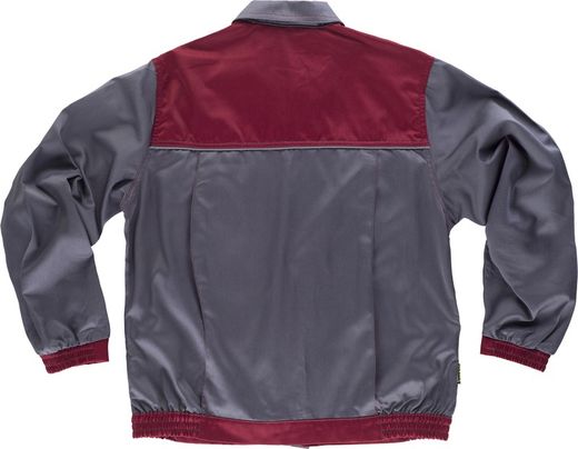 Jacket line 8 combined with zipper, reflective piping Maroon Gray