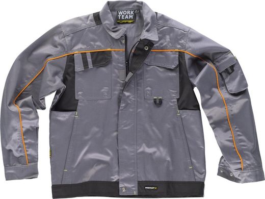 Giacca linea 9 abbinata a chiusura con zip in tessuto Beaver Nylon Grigio Nero