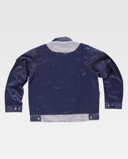 Jacket line 9 combined with zip closure fabric Beaver Nylon Navy Gray