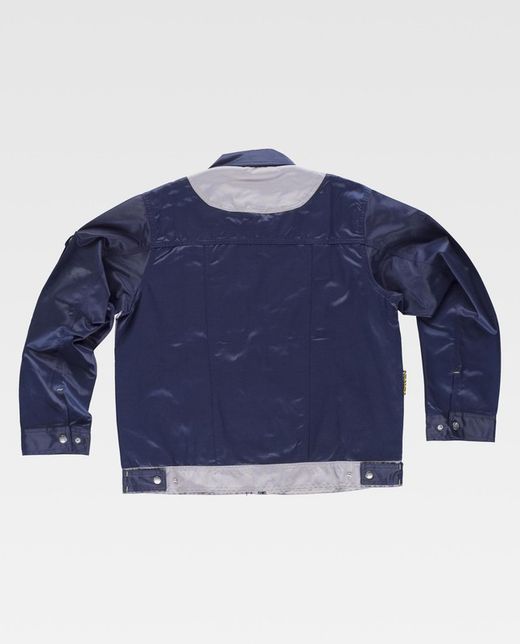 Jacket line 9 combined with zip closure fabric Beaver Nylon Navy Gray