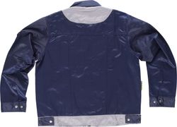 Jacket line 9 combined with zip closure fabric Beaver Nylon Navy Gray